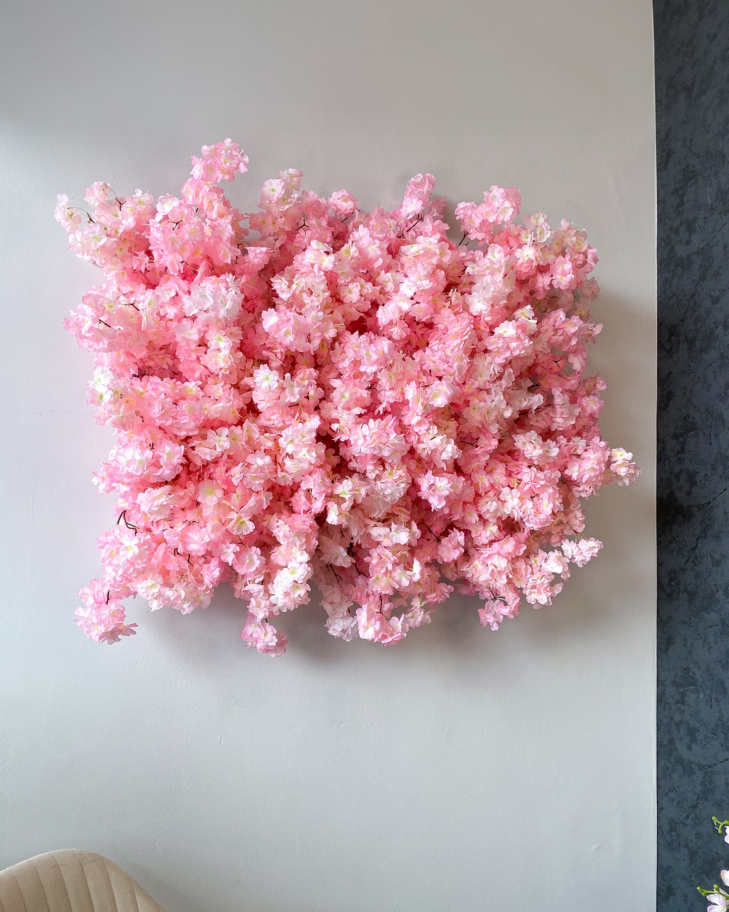 Blumenwand „CHERRY LADY“ aus Realtouch Kunstpflanzen