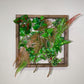 Plantframe/Pflanzenwand/Mooswand "PANAY" aus Realtouch Kunstpflanzen in Fichtenholzrahmen