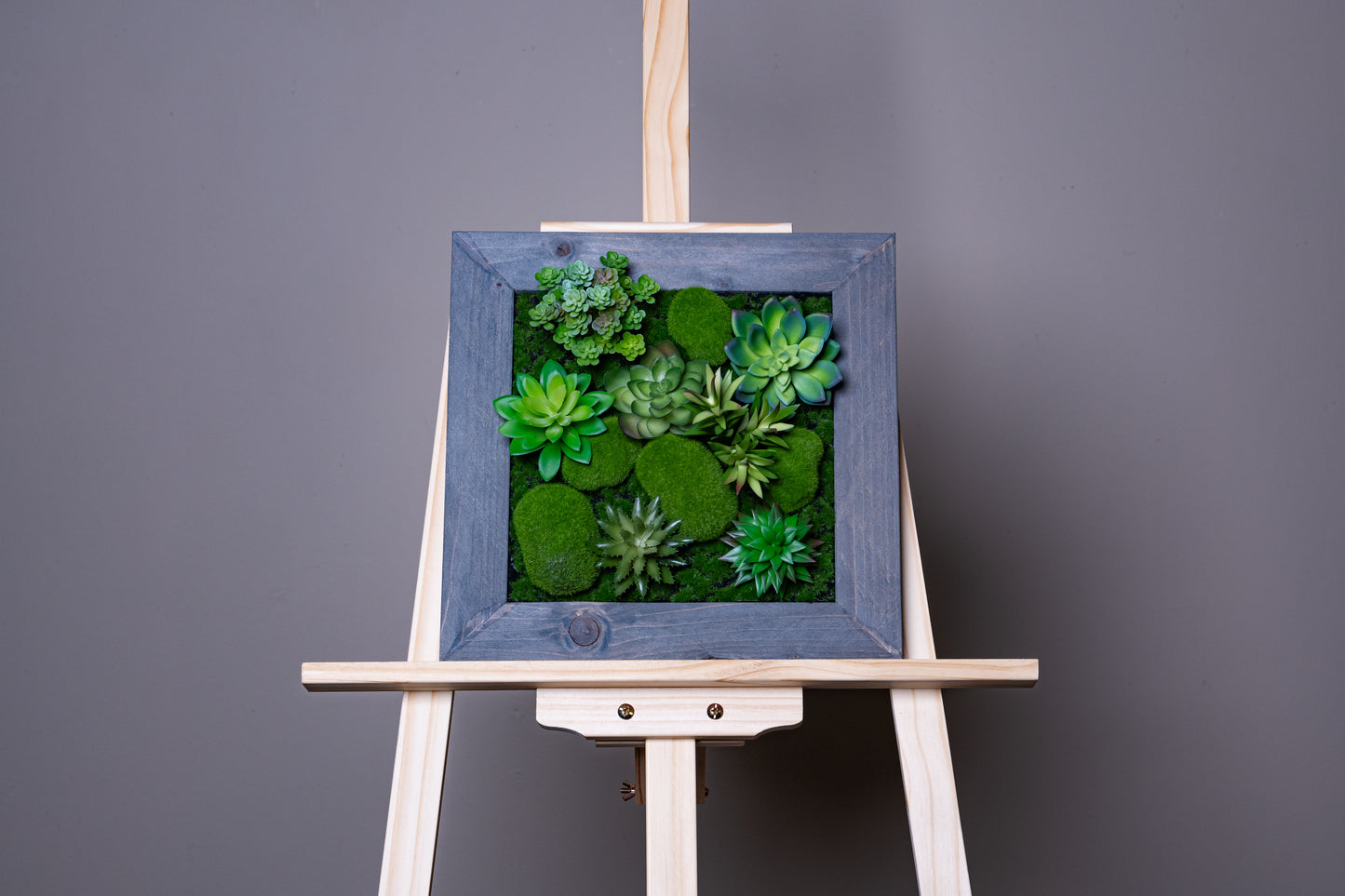 Tiny Frame 'Pula' aus Realtouch Kunstpflanzen mit Massivholzrahmen