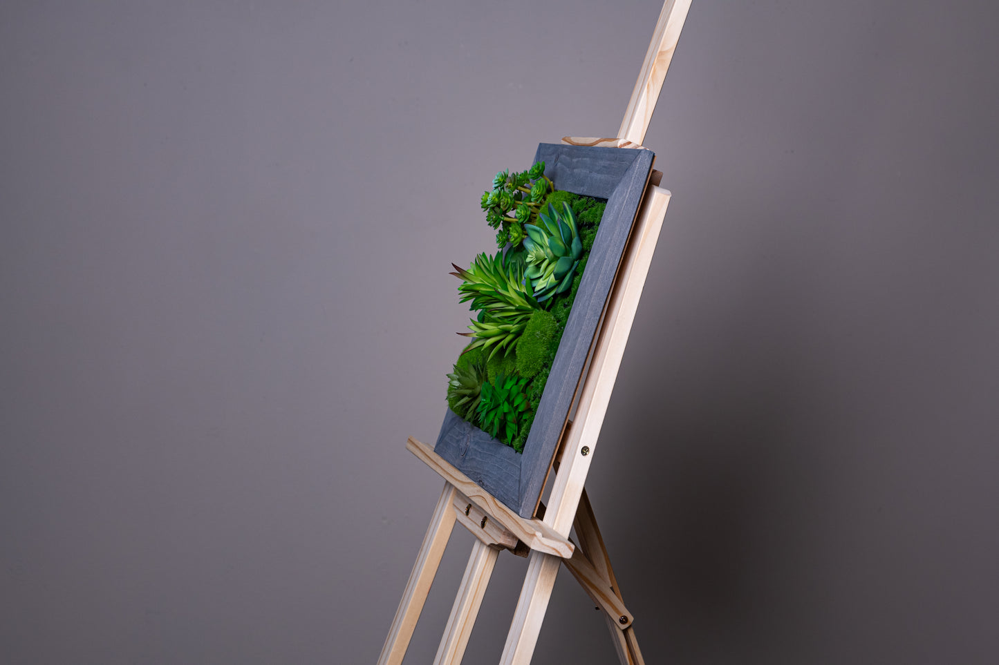 Tiny Frame 'Pula' aus Realtouch Kunstpflanzen mit Massivholzrahmen