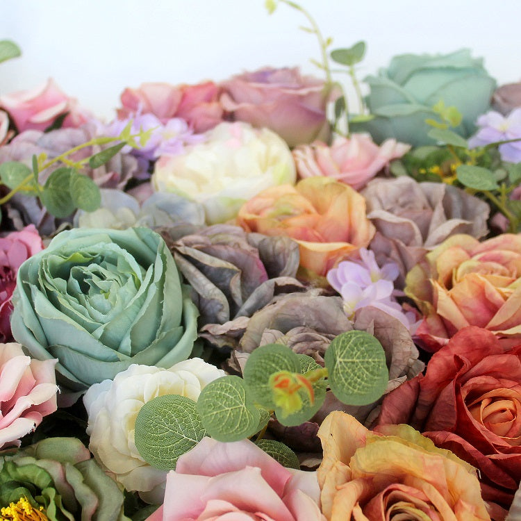 Blumenwand „HAZELROSE“ aus Realtouch Kunstpflanzen