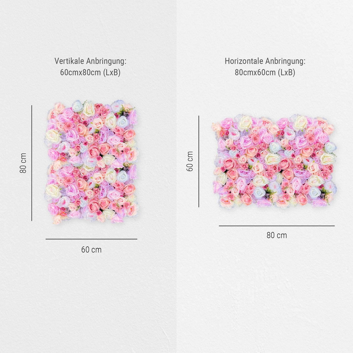 Blumenwand „BLOOMYLICIOUS“ aus Realtouch Kunstpflanzen