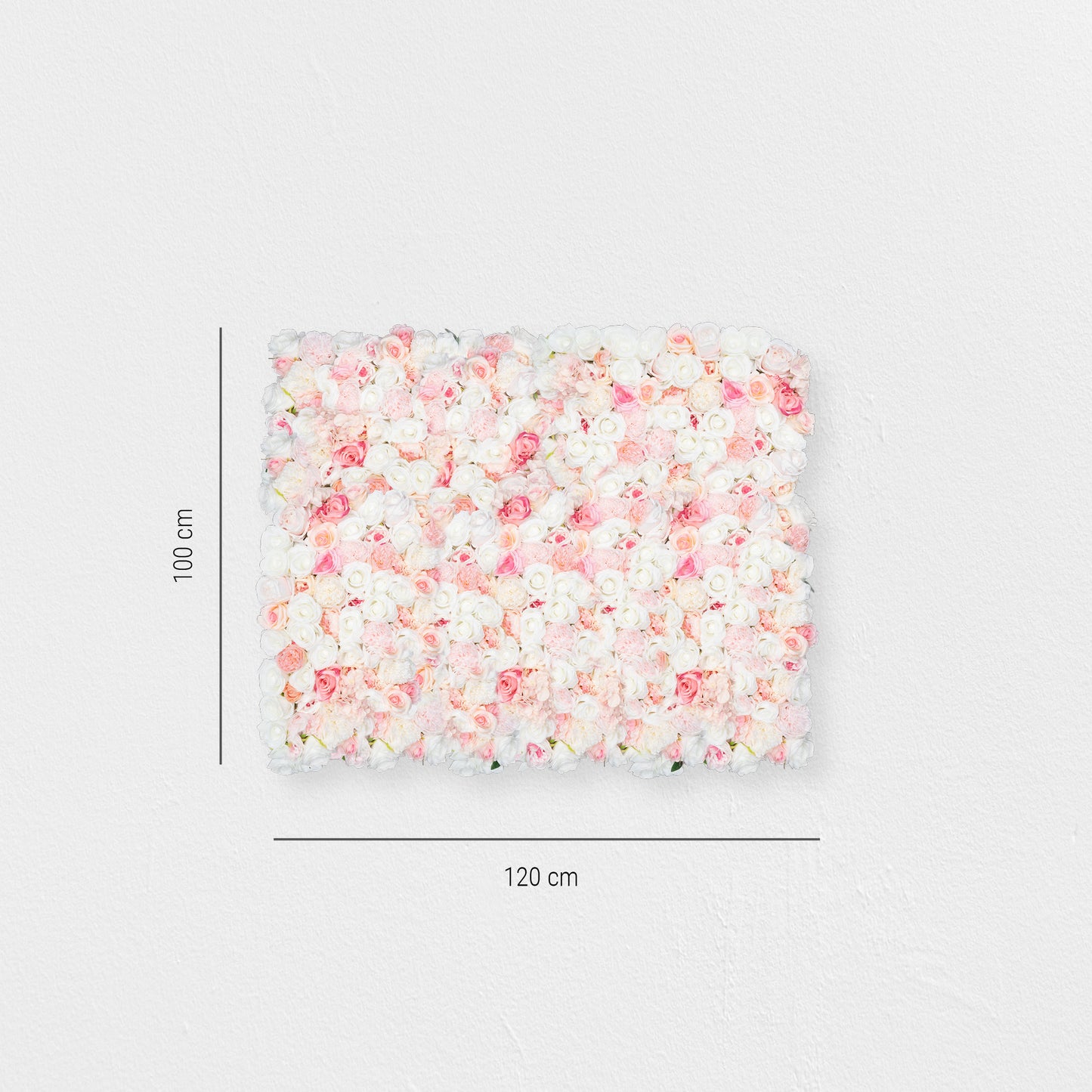 Blumenwand „COTTON CANDY“ aus Realtouch Kunstpflanzen