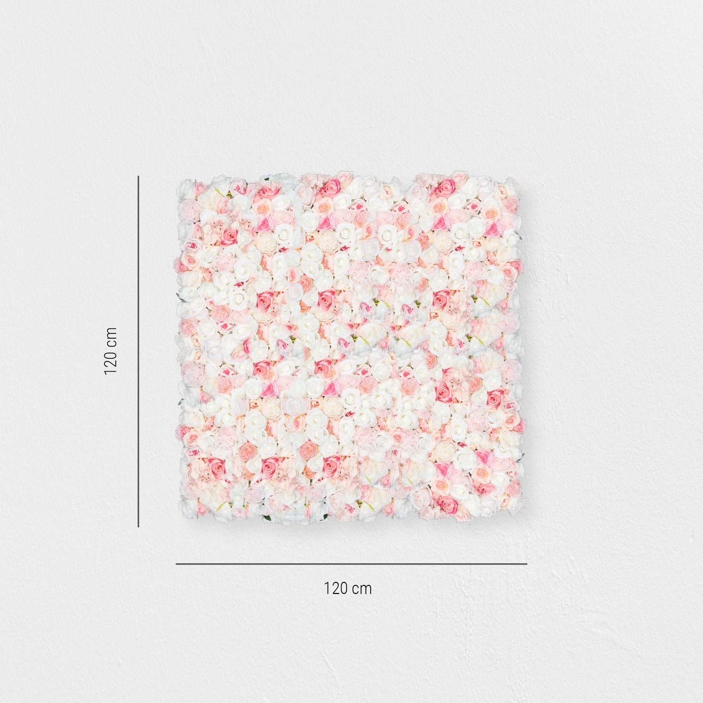 Blumenwand „COTTON CANDY“ aus Realtouch Kunstpflanzen