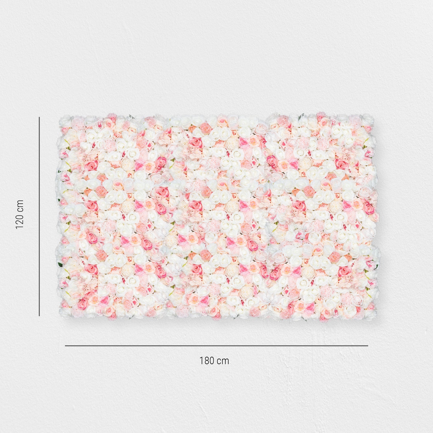 Blumenwand „COTTON CANDY“ aus Realtouch Kunstpflanzen