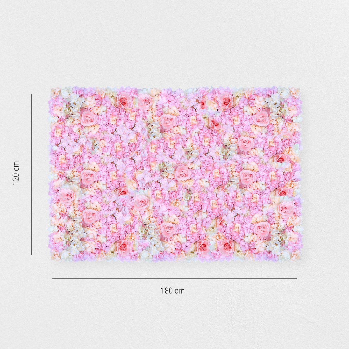 Blumenwand „CREAMY CUPCAKE“ aus Realtouch Kunstpflanzen