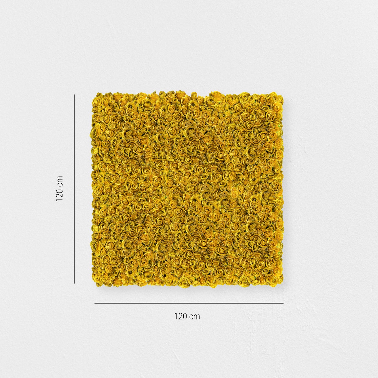 Blumenwand „GOLDEN STAR“ aus Realtouch Kunstpflanzen