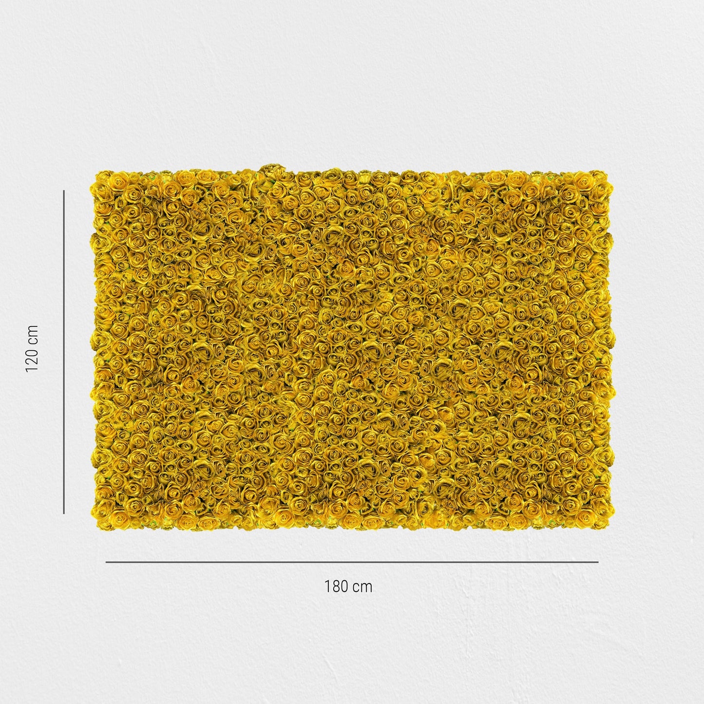 Blumenwand „GOLDEN STAR“ aus Realtouch Kunstpflanzen