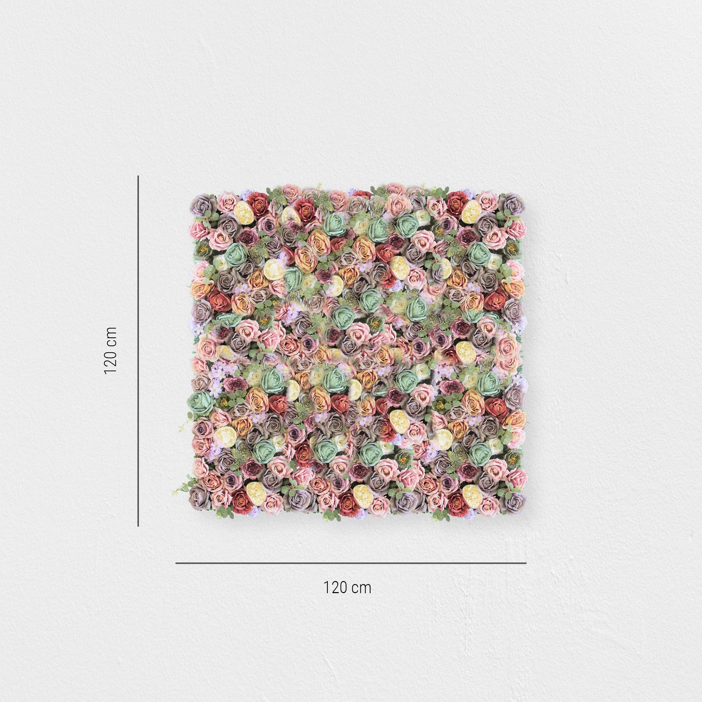 Blumenwand „HAZELROSE“ aus Realtouch Kunstpflanzen