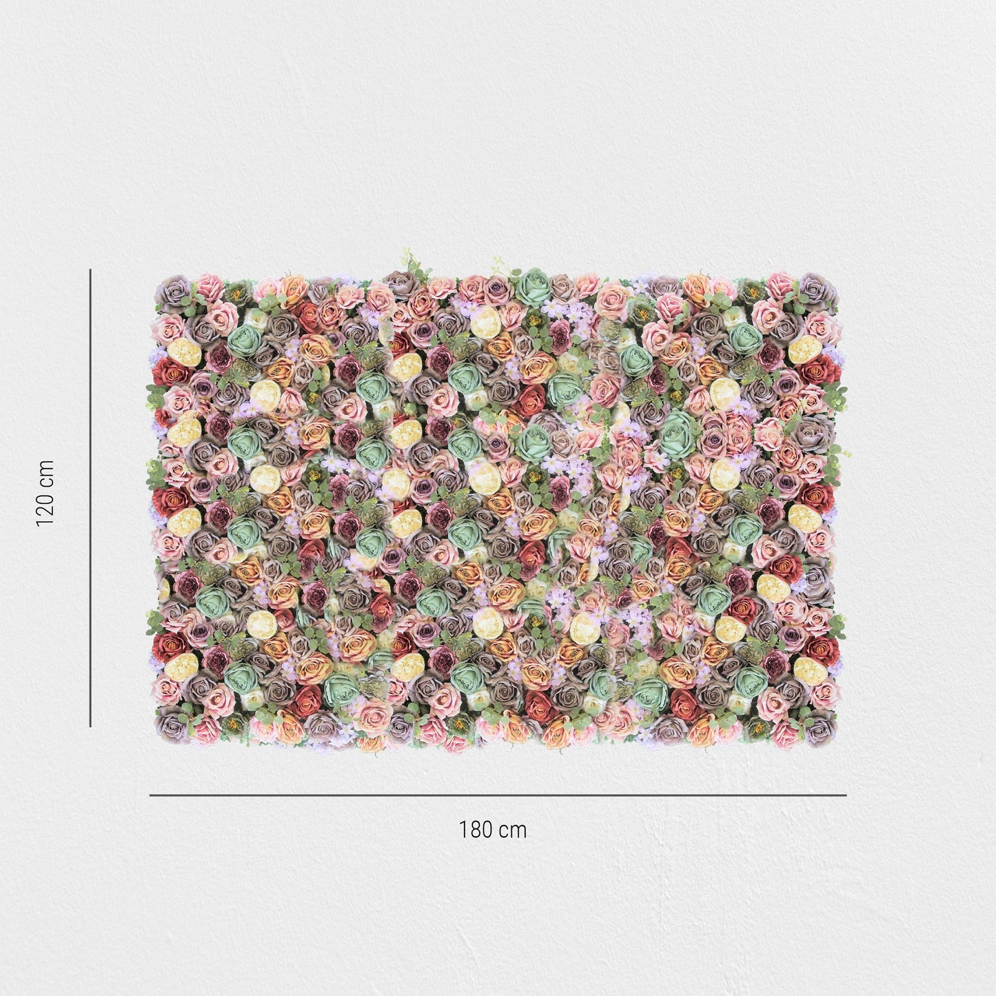 Blumenwand „HAZELROSE“ aus Realtouch Kunstpflanzen