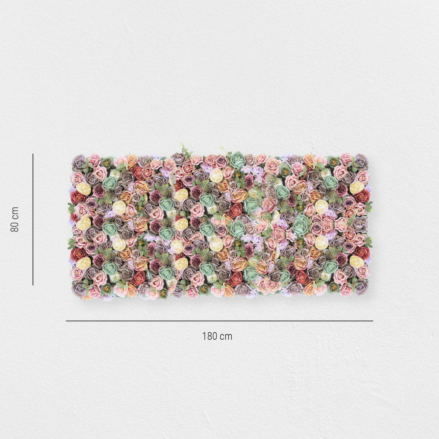 Blumenwand „HAZELROSE“ aus Realtouch Kunstpflanzen