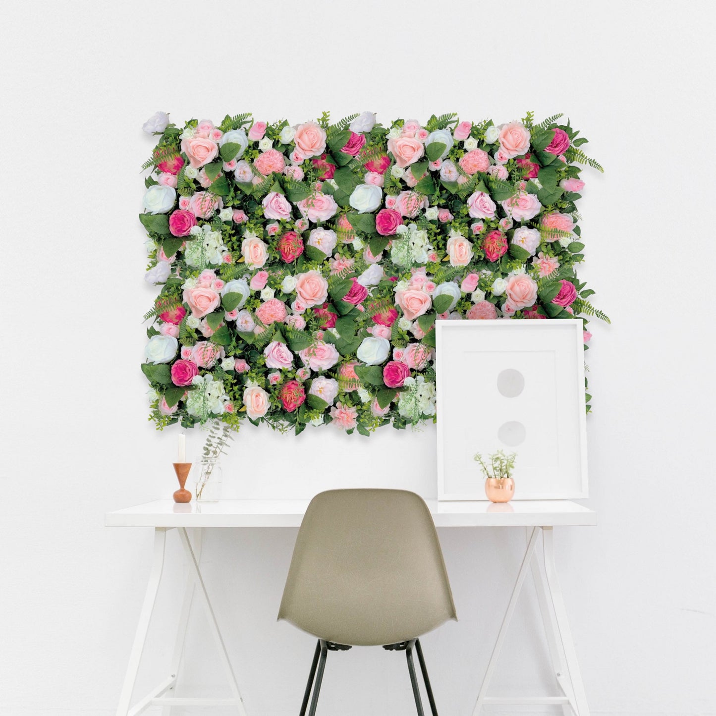 Blumenwand „RASPBERRY GARDEN“ aus Realtouch Kunstpflanzen