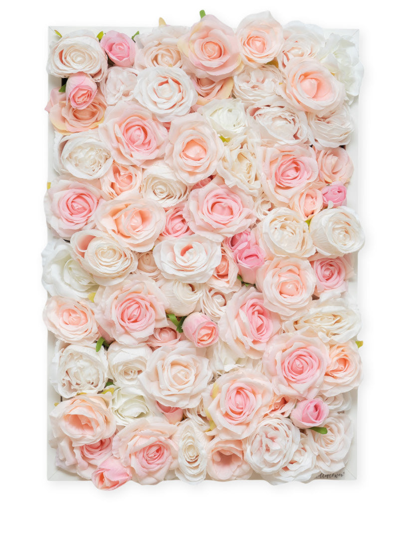 Flowerframe 'CATALEYA' aus Realtouch Kunstpflanzen, Holzrahmen mit weißem Decor - nelliflower.de