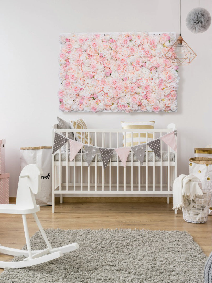 Flowerframe 'CATALEYA' aus Realtouch Kunstpflanzen, Holzrahmen mit weißem Decor - nelliflower.de