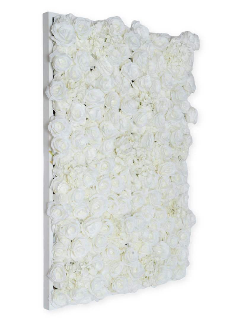 Flowerframe "EMMA" aus Realtouch Kunstpflanzen, Holzrahmen mit weißem Decor - nelliflower.de