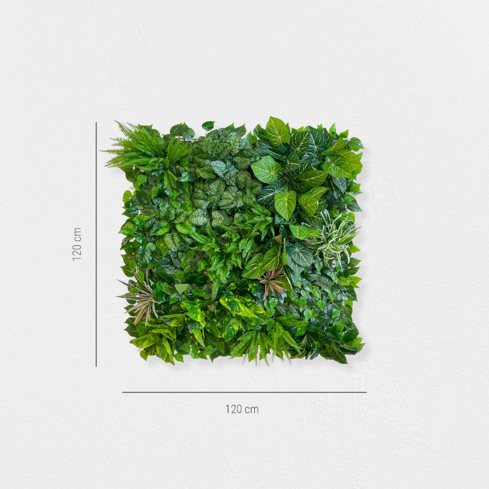 Pflanzenwand "URBAN JUNGLE" aus Realtouch Kunstpflanzen - nelliflower.de