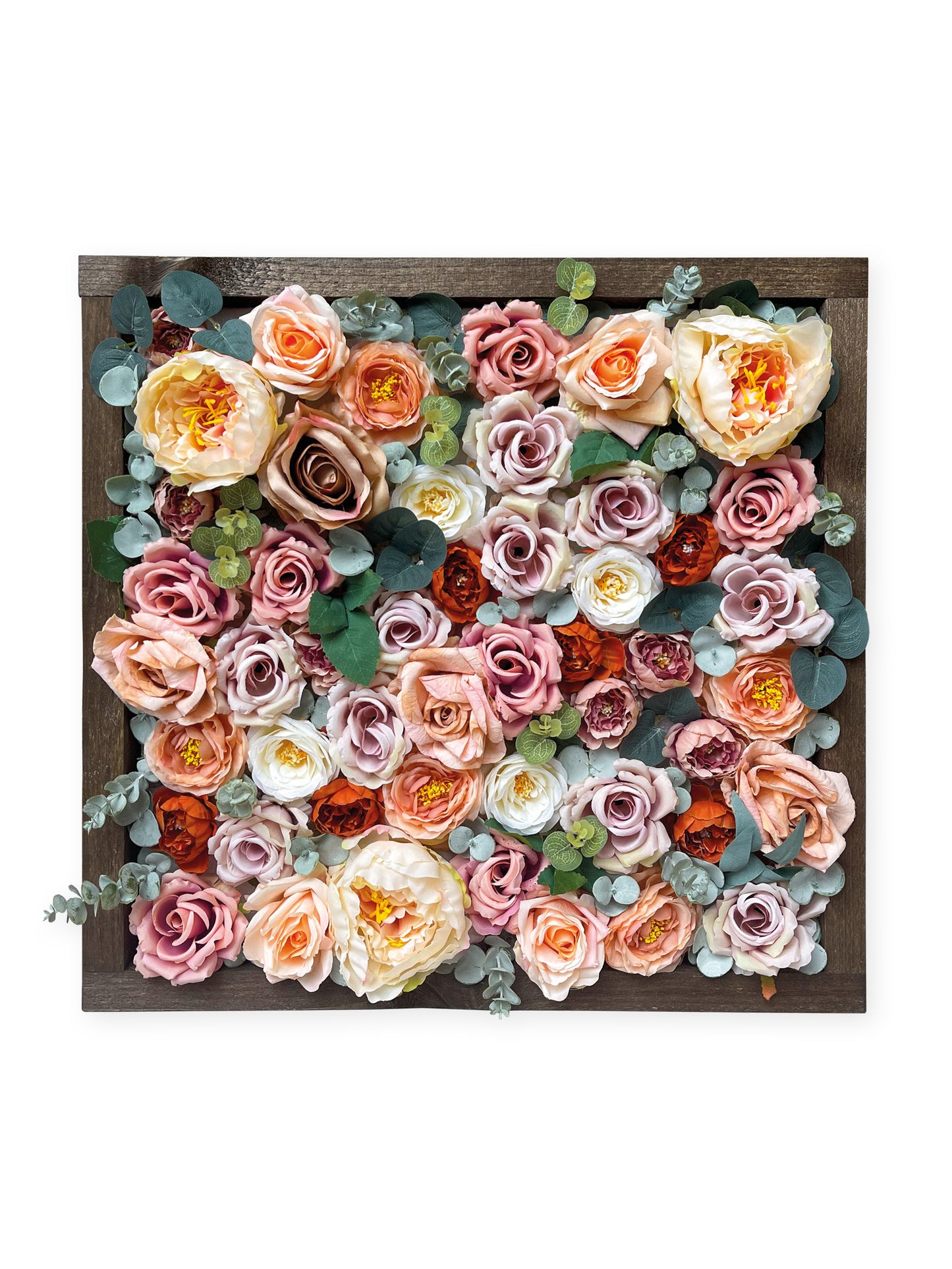 Flowerframe "GRENADA" aus Realtouch Kunstpflanzen, Fichtenholzrahmen - nelliflower.de