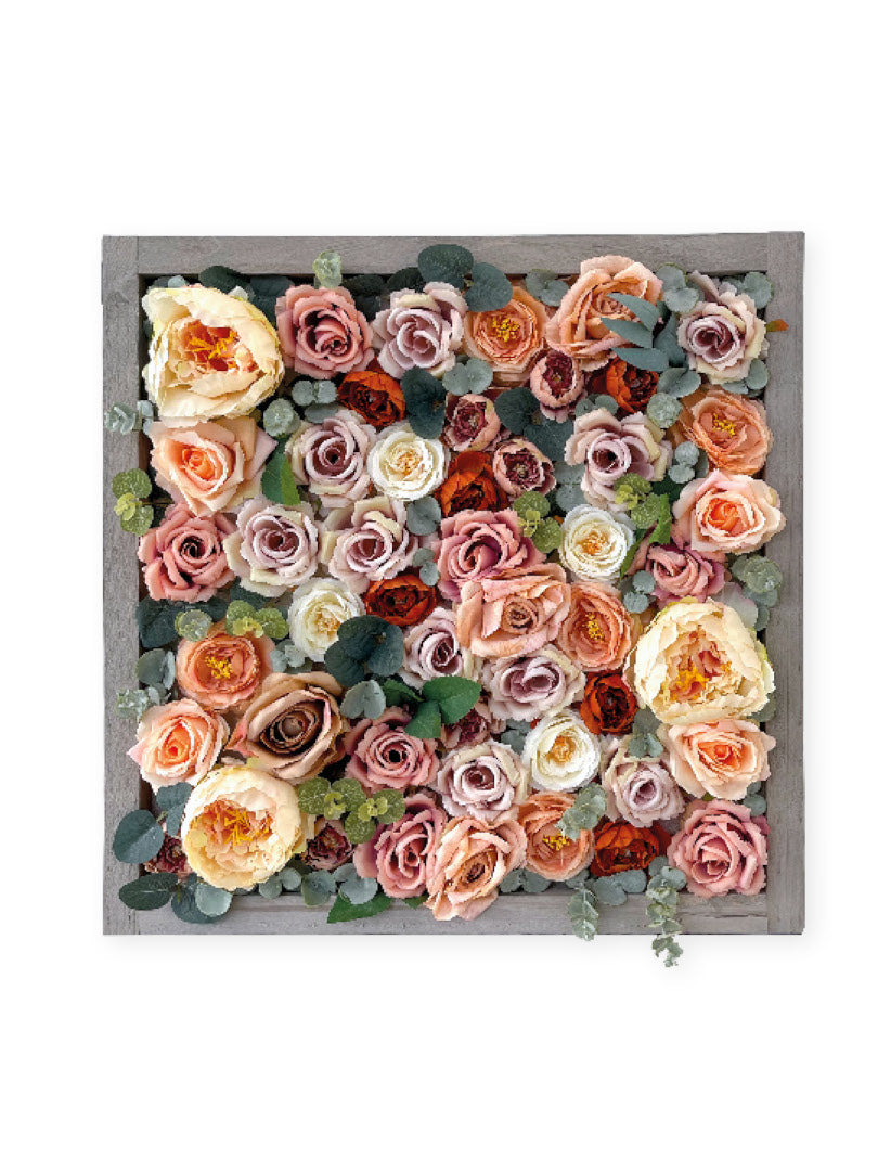 Flowerframe "GRENADA" aus Realtouch Kunstpflanzen, Fichtenholzrahmen - nelliflower.de