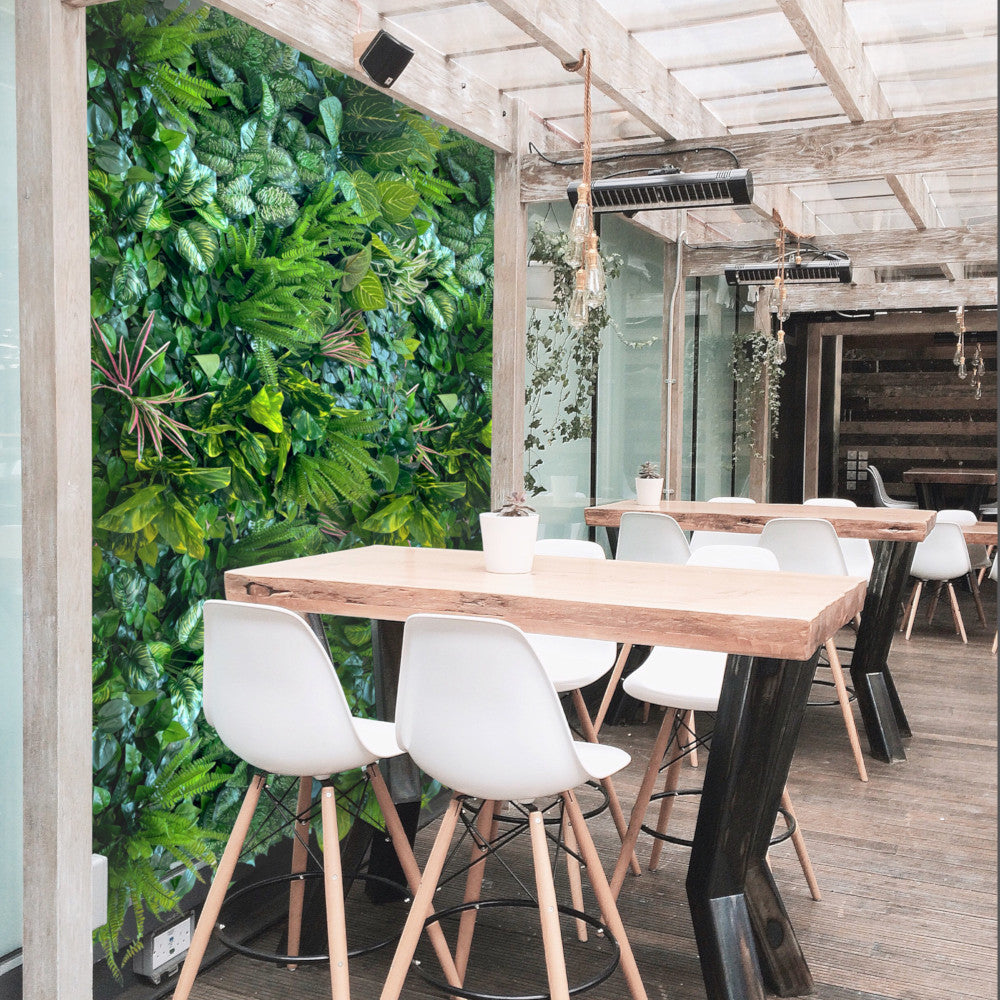 Pflanzenwand "URBAN JUNGLE" aus Realtouch Kunstpflanzen - nelliflower.de
