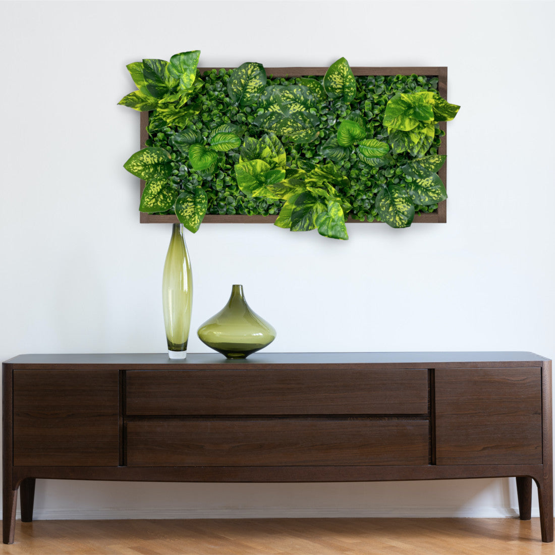 Pflanzenbild "CALI" aus Realtouch Kunstpflanzen, Fichtenholzrahmen - nelliflower.de