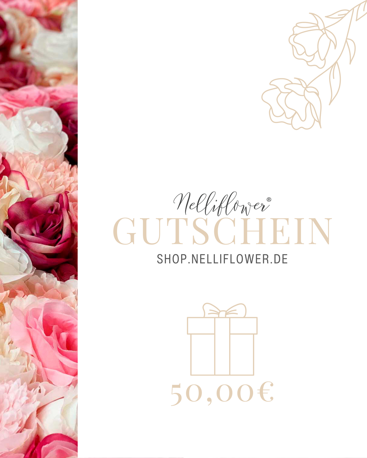 Nelliflower Geschenkgutschein Online Shop