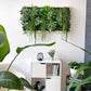 Plantframe/plant wall/moss wall "BOGOTÁ" made of Realtouch artificial plants with gray spruce wood frame