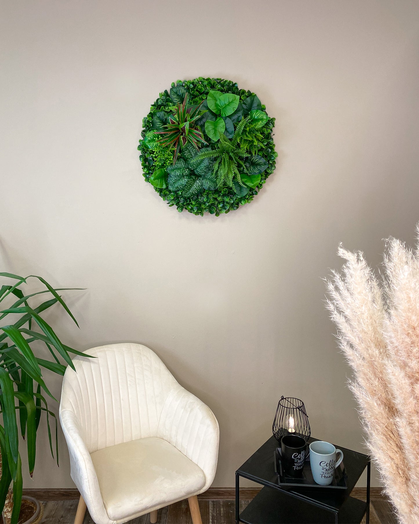 Plant Sphere/Pflanzenwand "RHEA" aus Realtouch Kunstpflanzen