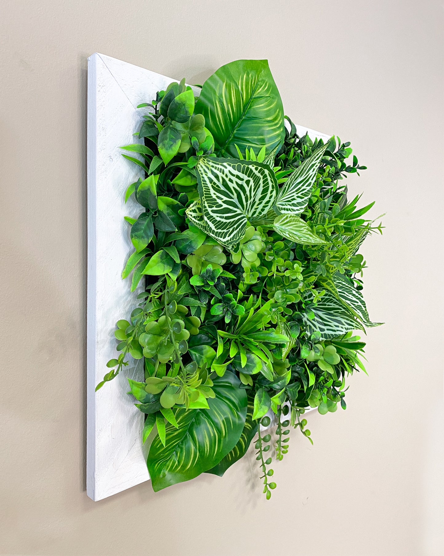 Tiny Frame "PARANA" aus Realtouch Kunstpflanzen mit Fichtenholzrahmen