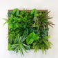 Plantframe/plant wall/moss wall "YUCATAN" made of Realtouch artificial plants with spruce wood frame