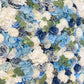 Flower panel "BLUE GARDEN" made of Realtouch artificial plants