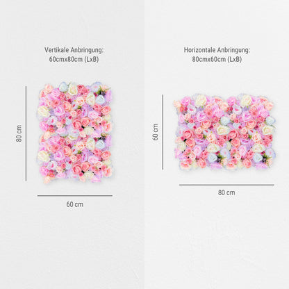 Blumenwand „BLOOMYLICIOUS“ aus Realtouch Kunstpflanzen