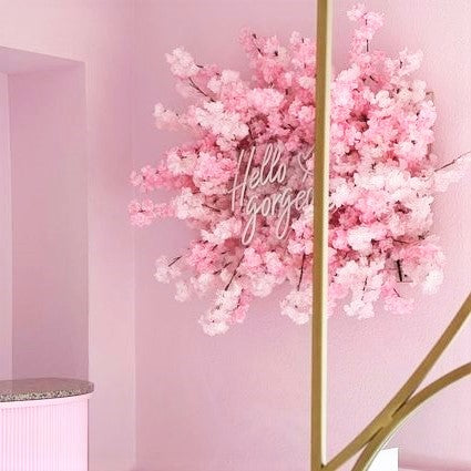 Flower wall "CHERRY LADY" made of Realtouch artificial plants
