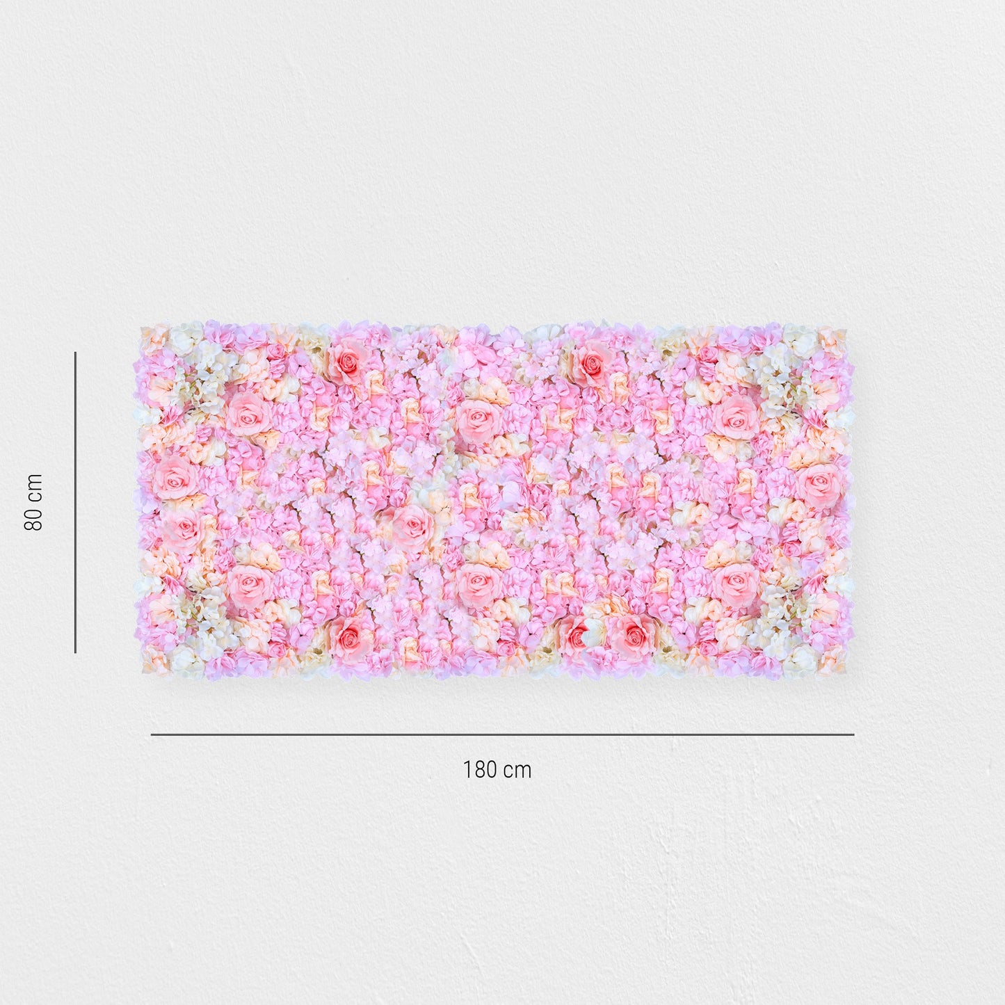 Flower wall "CREAMY CUPCAKE" made of Realtouch artificial plants