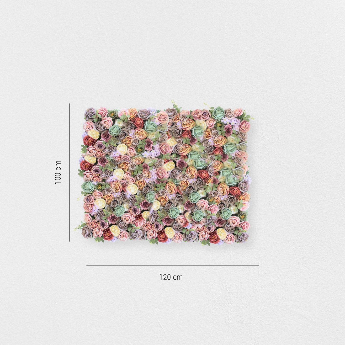 Blumenwand „HAZELROSE“ aus Realtouch Kunstpflanzen