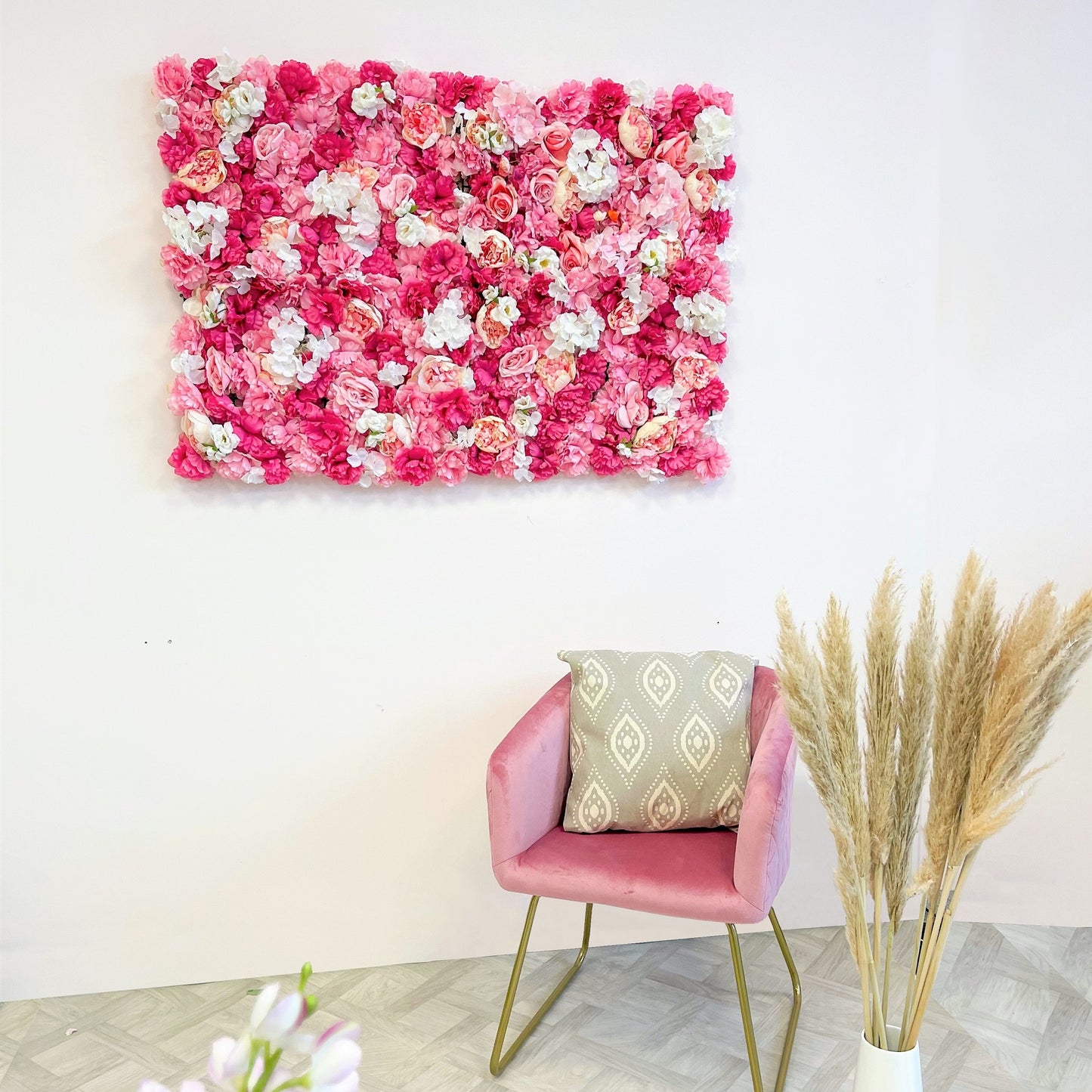 Blumenwand „MISS ROYAL“ aus Realtouch Kunstpflanzen