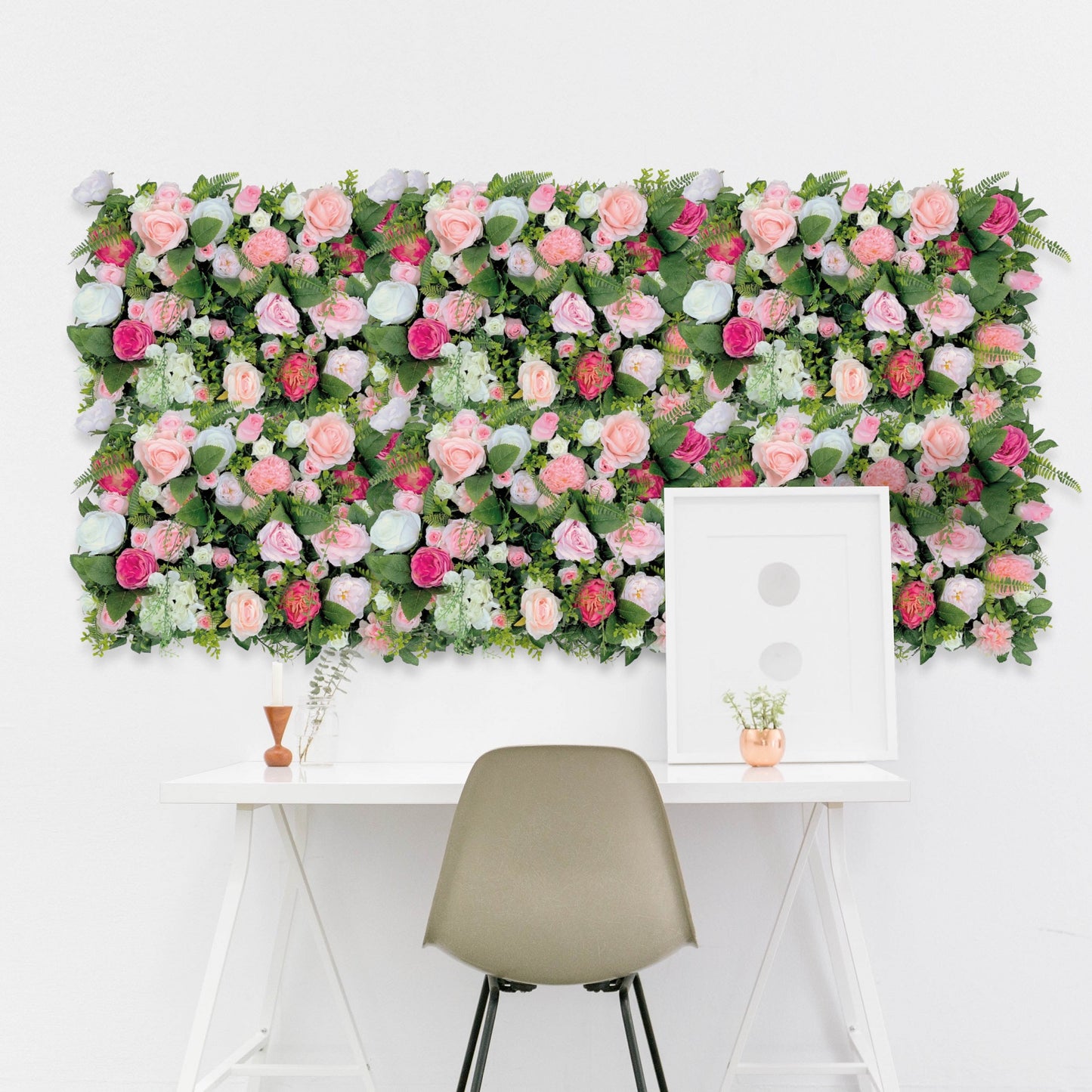 Flower wall "RASPBERRY GARDEN" made of Realtouch artificial plants