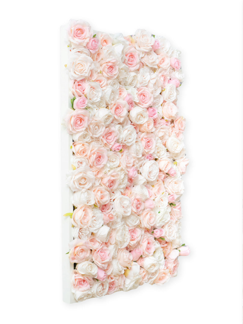 Flowerframe 'CATALEYA' aus Realtouch Kunstpflanzen, Holzrahmen mit weißem Decor - nelliflower.de