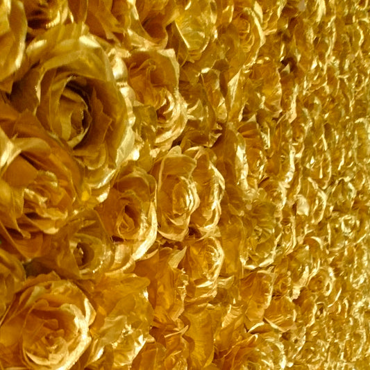 Flower panel "GOLDEN STAR" made of Realtouch artificial plants