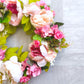 Flower wreath "PIVOINE" made of Realtouch artificial plants