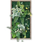 Plantframe/plant wall/moss wall "PALAU" made of Realtouch artificial plants with spruce wood frame