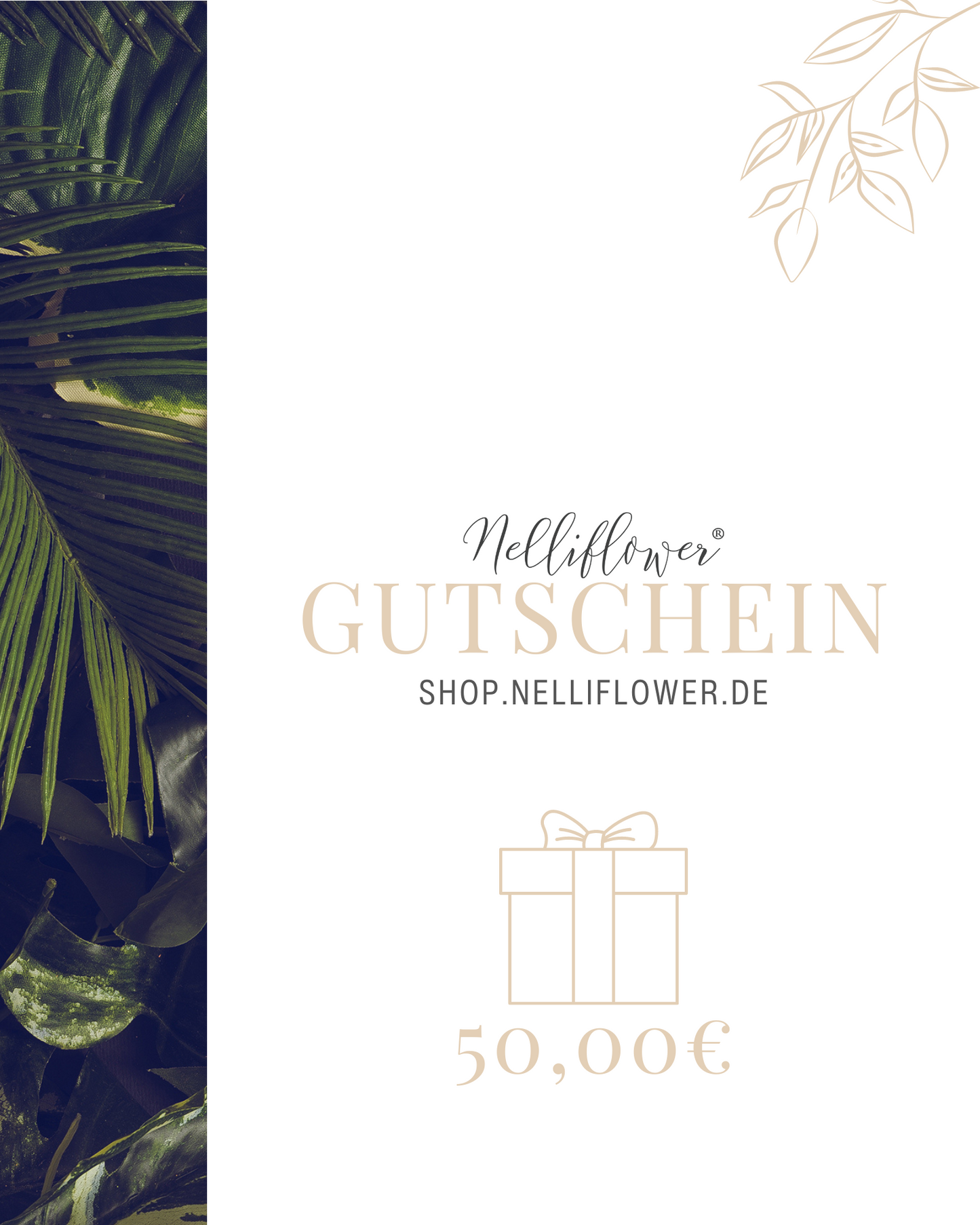 Nelliflower gift voucher online shop
